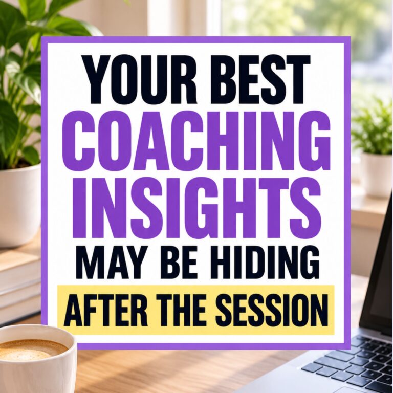 Most Coaches Skip This After a Session, and It Could Be Costing Them Their Best Insights