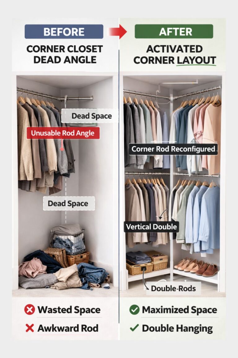 How to Organize a Small Closet with Two Hanging Rods (Without Losing ...