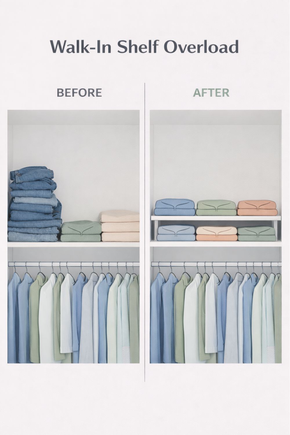 Shelf Overload DIY Shelf Risers That Double Your Small Closet Storage - Life Coach Hub