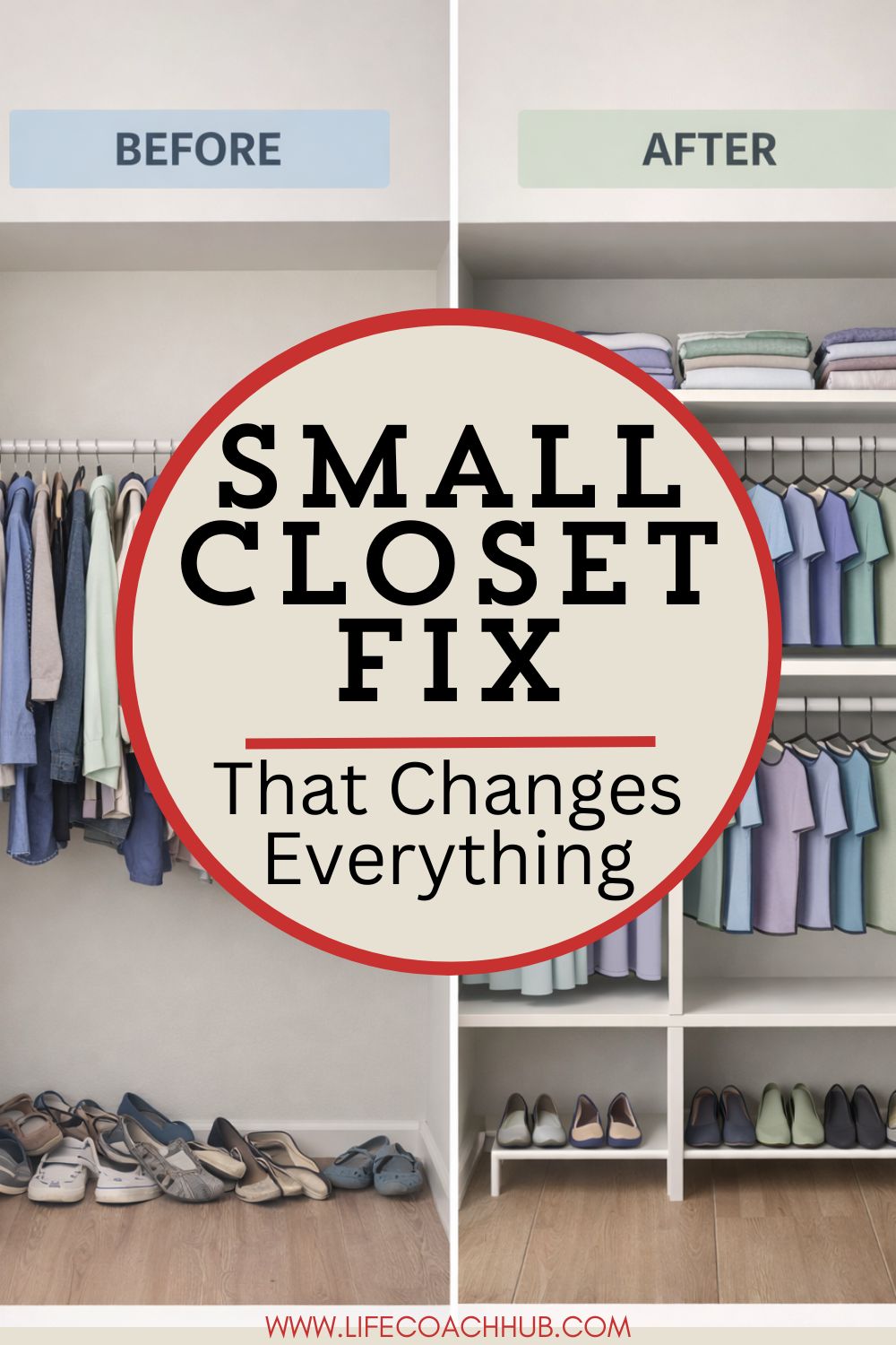 How to Organize a Small Closet with Two Hanging Rods (Without Losing ...
